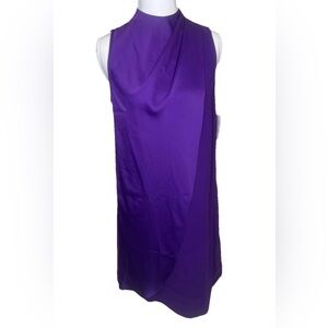 Trina Turk Purple Draped Front Shift Dress XS NWT